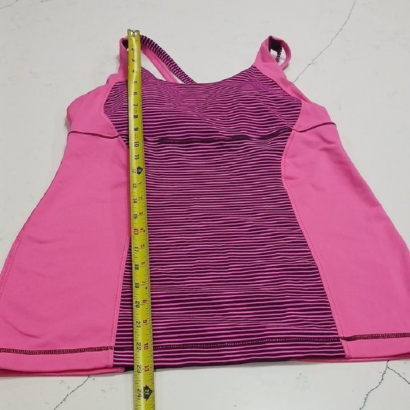 Lululemon Women's Pink Striped Tank Top Gentle Used Doesn't Have Sz Tag - Picture 9 of 9